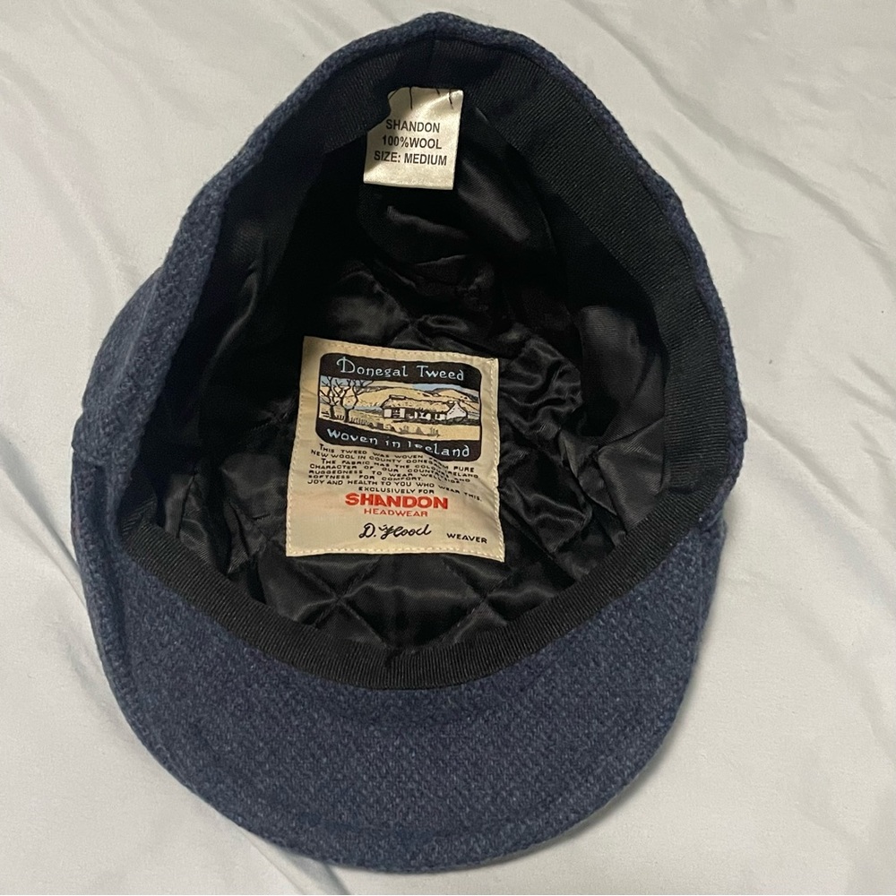 RARE Donegal Tweed Shandon Headwear 100% Wool Hat - Picture 4 of 7